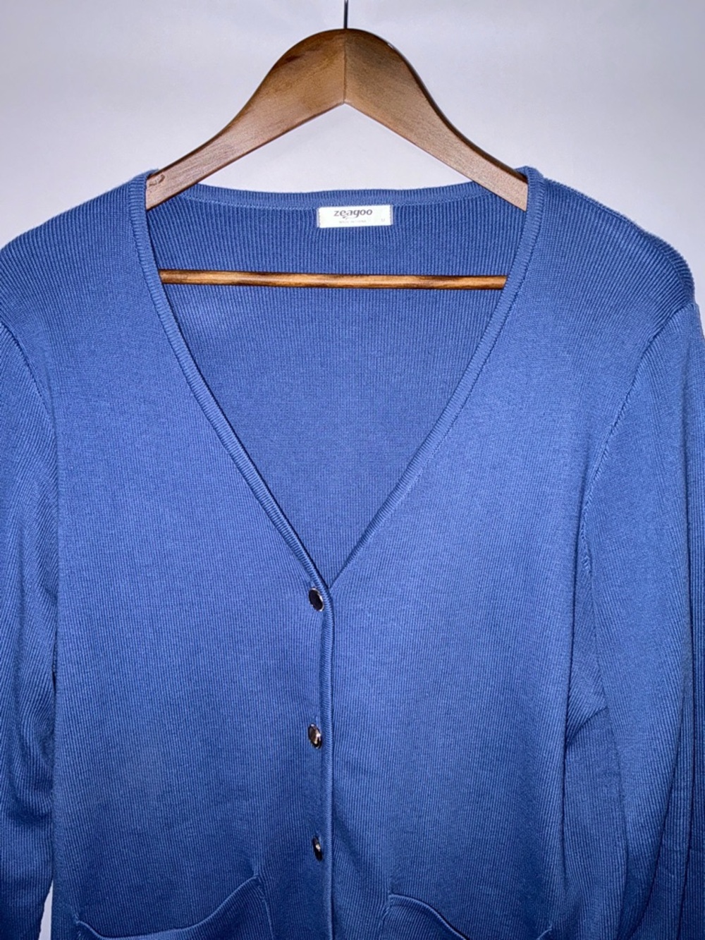 Zeagoo, Cardigan, Blue, Size M